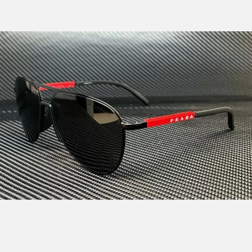 Prada Sunglasses Matte Black Men's Grey